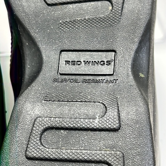RED Wings style # 2333 Black Leather steel toe skip resistant shoe size 7.5 - Picture 11 of 16